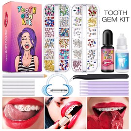 Tooth Gem Kit DIY Crystals Jewelry with Glue Tooth Ornaments Jewelry Teeth Decoration Tooth Tool