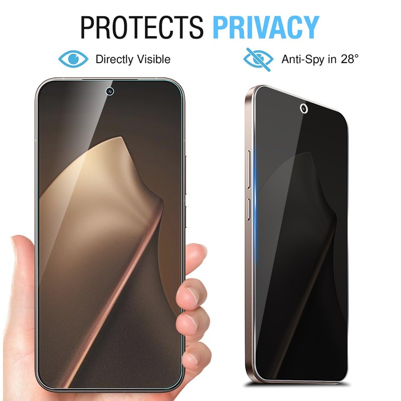 Anbzsign 2+1 Pack for Xiaomi 15T Pro Privacy Tempered Glass