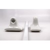 Tenedos White Glazed Ceramic Bathroom Accessory Kit - Not for