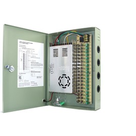 AOMUCH 18 Output Channel CCTV PTC Fuse Distributed Power Supply Box for Security Camera 12V 30A DC w/Key Lock