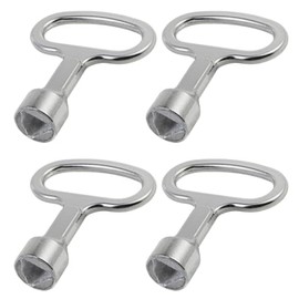 Hyamass 4-Pack Triangular Socket Key - Aluminum Alloy Professional Cabinet Lock & Elevator Keys (2x1.5 Inch) | Heavy-Duty Socket Wrench Set for Gas/Electric Door Locks with Anti-Slip Design