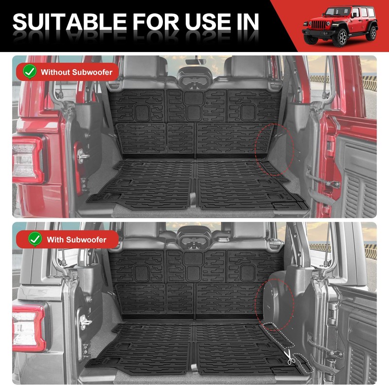 Utiiy Cargo Liner with Seat Back Cover Fit for 2018-2025