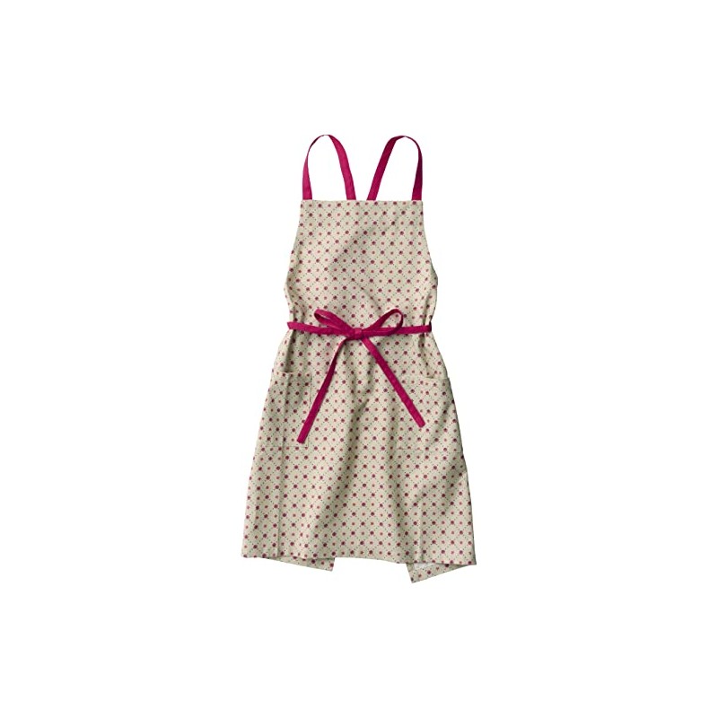 Rep Polka Apron, Beige, 28.7 x 33.1 inches (73 x