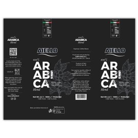 Aiello Caffe Italian Espresso Coffee Beans 2.2 LB Bag Arabica Whole Bean Coffee Blend Freshly Roasted and Blended in Southern Italy