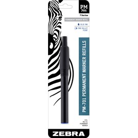 Zebra Pen PM-701 Stainless Steel Permanent Marker Refill, Fine Bullet Tip, Blue Ink, 1-Pack
