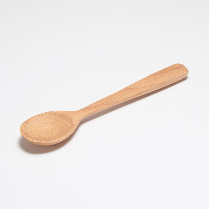 MUJI 44637838 Beech Wood Teaspoon, Approx. 5.3 inches (13.5 cm)