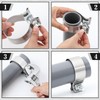 Datanly 4 Pcs 2.5 Inch Muffler Clamp, 2 1/2" Narrow