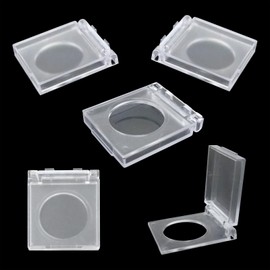 Honbay 5PCS Diamond Painting Accessories Flat Power Button Cover Guard Plastic Pushbutton Cap with Clear Adhesive Dots for Lightpad Desktop Computer (19mm)