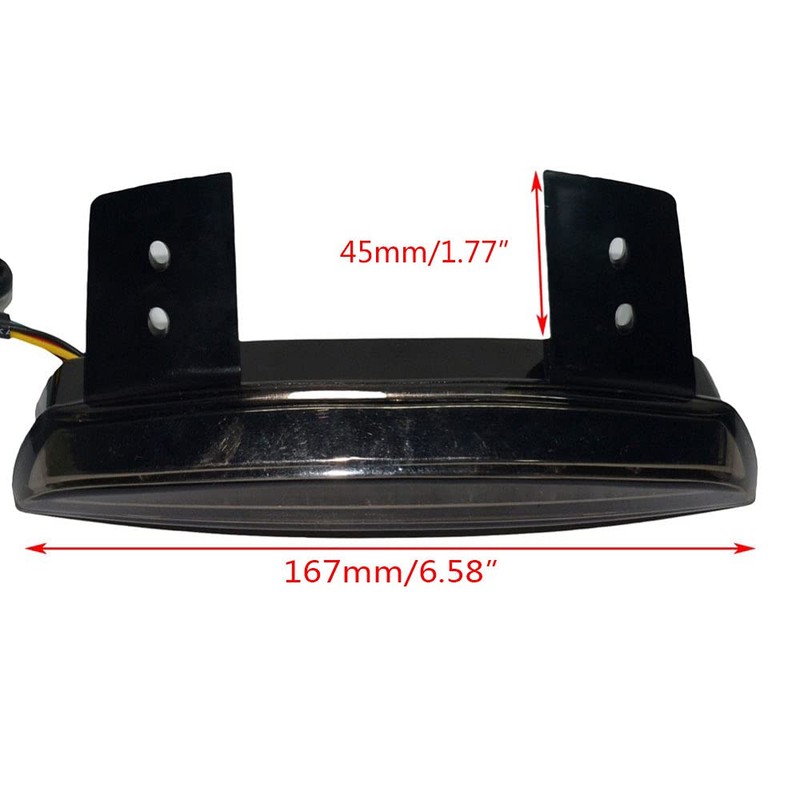 Motorcycles Tail Light with Left Right Turn Signals Red &