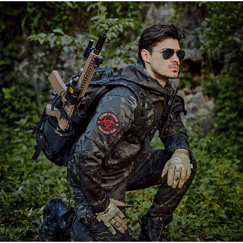 Zombie Outbreak Response Team Patch Embroidered Applique Hook&Loop Patch Tactical