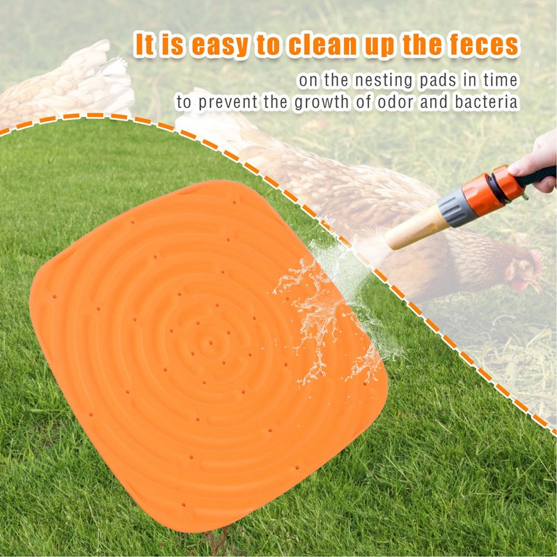 4PCS Chicken Nesting Pad Washable Nesting Box Pad Reusable Bedding