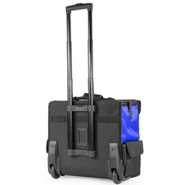 Stark 20" Rolling Wide Mouth Tool Bag Tote Telescoping Handle Tool Organizer Heavy Duty with Wheel and Divider, Blue