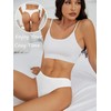 Bolivelan Womens Mid-Rise Seamless Thongs Comfy Underwear G-Strings Panties (3
