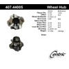 Centric 407.44005E Rear Wheel Hub and Bearing Assembly