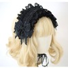 COSDREAMER Womens Ruffle Lace Ribbons Headband Maid Lace Flower Cosplay
