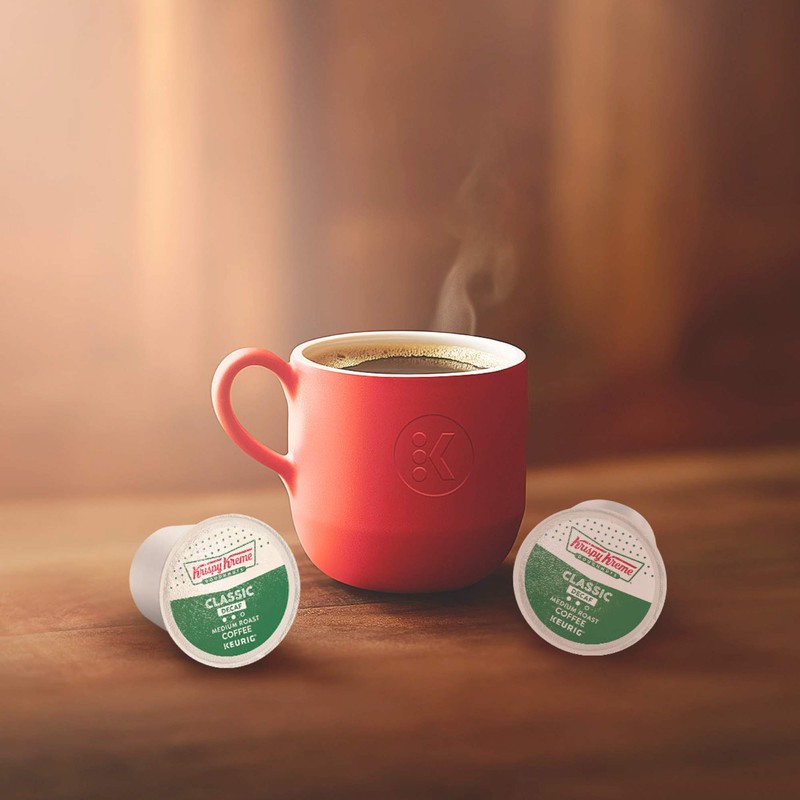 Krispy Kreme Classic Decaf, Single-Serve Keurig K-Cup Pods, Medium Roast