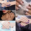 Veraly 2pzs Pegamento Tips Uñas Postizas Uñas Press On Transparente