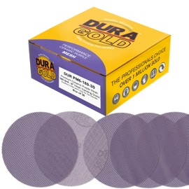 Dura-Gold Premium 180 Grit 6" Purple Ceramic Mesh Sanding Discs, Box of 30 - Dustless Hook & Loop Backing Sandpaper for DA & Random Orbital Sanders - Long-Lasting Fast Cut - Woodworking, Auto Paint