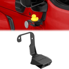 JOYTUTUS Duck Landing Pad Compatible with Wrangler JK JL Gladiator JT, 2007-2025 Wrangler Duck Zone Mirror Mount with Bottle Opener，Place Duck Here Holder