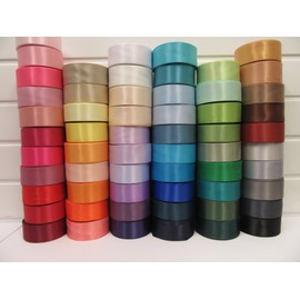 2 metres of 38mm Satin Ribbon Burgundy Wine Claret Double Sided 38 mm 3.8cm