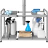 Simple Houseware Under Sink 2-Tier Heavy Duty Expandable Rack Organizer,