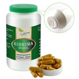 VITAIDEAL Vegan® Turmeric Root (Curcuma) 3 x 360 Vegetable Capsules Each 600 mg Pure Natural Without Additives