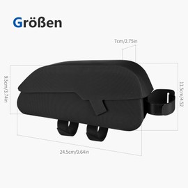 Fllkueaiy Magnetic Frame Bag Bicycle Bag - Bicycle Frame Bag Waterproof Bicycle Top Tube Bag with Magnetic Lid Frame Bag Bicycle Bag