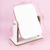 Framendino, Sublimation Makeup Mirror Wooden 360 Degree Swivel Desktop Mirror