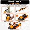 RoofPax Premium 2'' x 10" Retractable Ratchet Straps 4 Pack