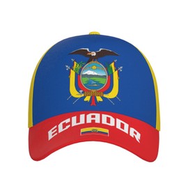 DABOYOZHZH Ecuador Flag Cool Ecuadorian Baseball Cap 3D Full Print Adult Unisex Adjustable Hat Soccer Patriotic Caps