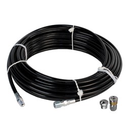 Schieffer 1/8in. x 50ft. 4800 PSI Thermoplastic Sewer Jetter Hose & 5.5 Orifice Button Nose and 5.5 Rotating Nozzles