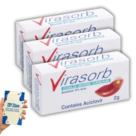 3 x 2g 5% Cold Sore Relief Cream (3 Packs) - Effective Treatment - TDY Bundle Including Cold Sore Care & Prevention Guide