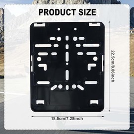 Motorcycle License Plate Holder, 180 x 200 mm, Motorcycle License Plate Holder, Plastic, Black
