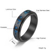 Hmooy Stainless Steel Spinner Ring, Moon Star Rotatable Luminous Ring