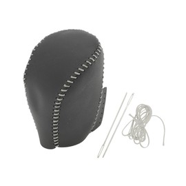 REPAIROCK Anti-Slip Gear Shift Knob Cover Car Stick Shifting Handle Protector for Honda Civic 16-21 Black Gray Faux Leather