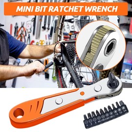 ieron 3 Pack Mini Ratchet Wrench, Right Angle Phillips 36 Teeth Magnetic Screwdriver for Awkward Spaces, with 1/4 Inch Drive High Torque Offset Reversible Offset Screwdriver and Bits Set