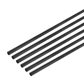 M METERXITY 6-Pack of Carbon Fiber Rods, 200mm Length 1.5mm Diameter Carbon Fiber Solid Cushion Poles, for RC Airplanes/DIY Crafts/Quadcopter Arms/Scale Model Kite Wing Tubes [7.87 x 0.06 inches]