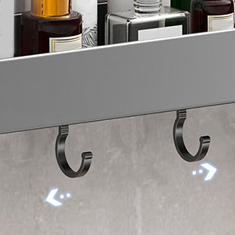 Wall Mounted Storage Shelves for Bathroom Space Aluminium Shower Storage