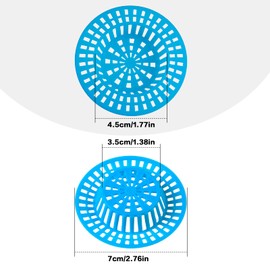 HiempTru Universal Bathtub Drain Cover Sink Strainer Shower Drain Hair Catcher, Colorful Plastic Bathroom and Kitchen Drain Covers, Easy to Install and Clean, 24 Pack