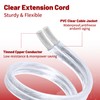 [TaidaLink] 10ft Clear Extension Cord 125V 10A 1250W Slim Design,