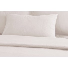 Sleepdown Pillow cases 100% Pure Cotton Pack of Two Housewife Luxury Soft Cosy Pillow Cover Set - Natural - 48 x 74 cm, (5056557500659)