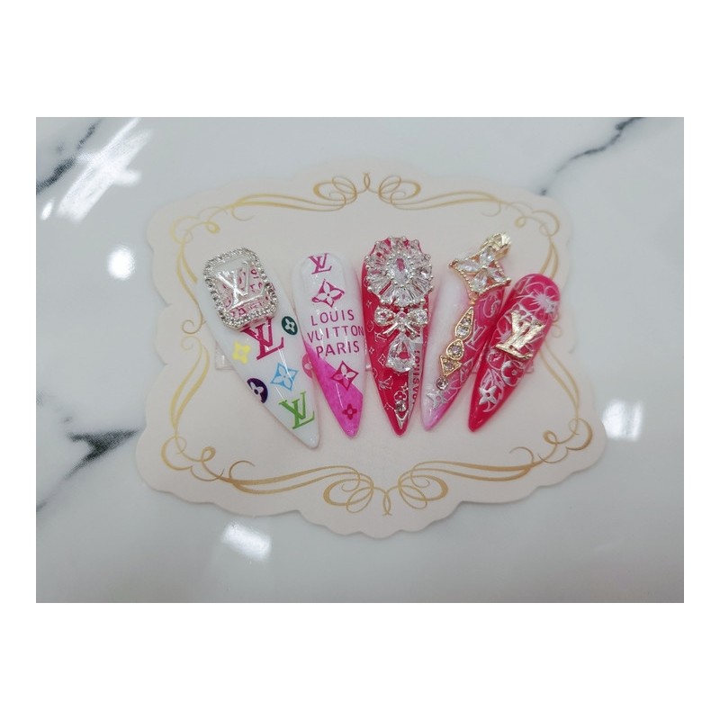 ⚜️ Louis Flower Scent Handmade Nail Tips ✨ - Short