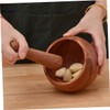 iplusmile 1 Set Wooden Garlic Masher Handheld Pestle for Grinding