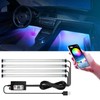 GZ5CG Car Footwell Lights 72 SMD Interior Ambient Lights Multicolor