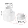 PATIKIL PVC Reducer Pipe Fitting 75mm to 40mm ID, 2