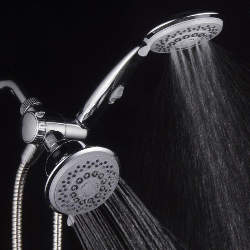 Hotel Spa 30-Setting Ultra-Luxury Spiral 3-Way Combo with Pause Switch/Chrome