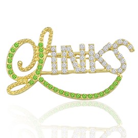 Sorority Paraphernalia Gift for Women Girls Rhinestone Sorority Brooch Pin Greek Sorority Jewelry Sisterhod Gift for Soror Sister (Links), Alloy Steel, crystal