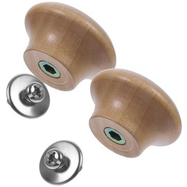 Kichvoe 2Pcs Jar head pot cover Anti-scald pot replacement small lid pan mini knobs handle wooden cover pot lid handles cover knob small pot lid pot handle