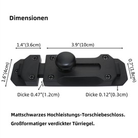 Sliding Barrel Bolt Door Lock Heavy Duty Thickened Enhanced,Bilyglewarwof Door Security Slide Latch Lock for barn,gate Door, Double,Front,shed (5.5inch)