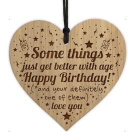 Red Ocean Funny Birthday Gift For Men Women Engraved Heart 40th 50th 60th Birthday Gift For Him Her